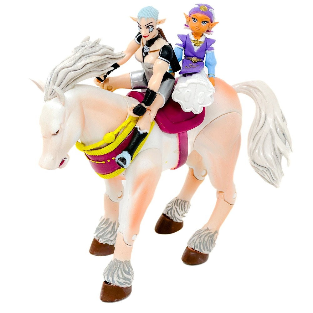 Nintendo Legend of Zelda Ocarina of Time 2000 Impa Zelda Horse Action Figure VTG
